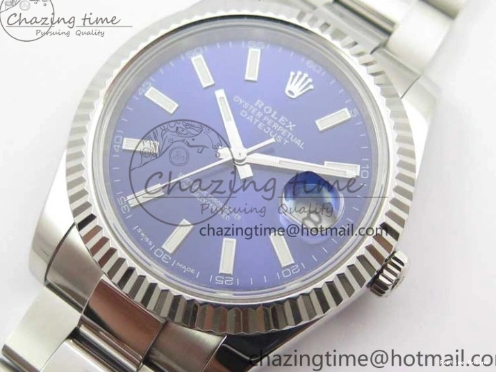 1229 DateJust 126334 SS Noob 1:1 904L Best Edition Blue Dial Stick Markers on Oyster Bracelet A Youthful 3169